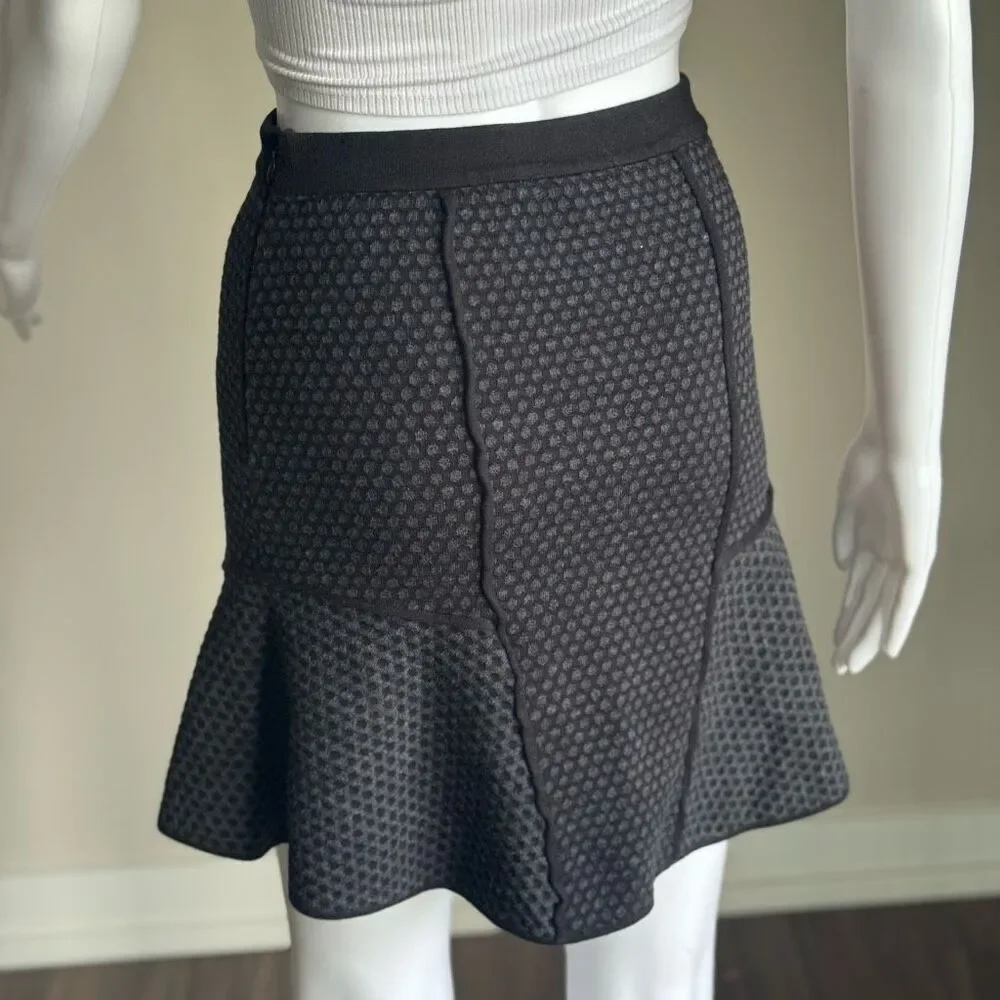 Sandro Paris Jacquard Ruffle Textured Skirt Size 1